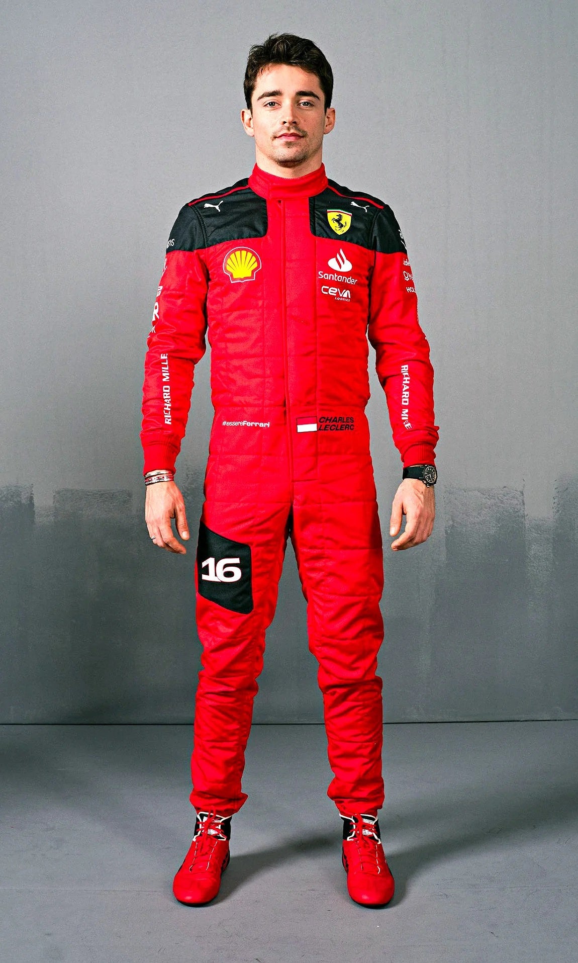 2023 Charles Leclerc Ferrari F1 Racing Suit - Dubai Racing Gear