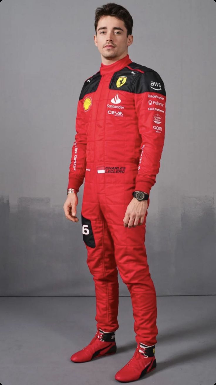 2023 Charles Leclerc Ferrari F1 Racing Suit - Dubai Racing Gear